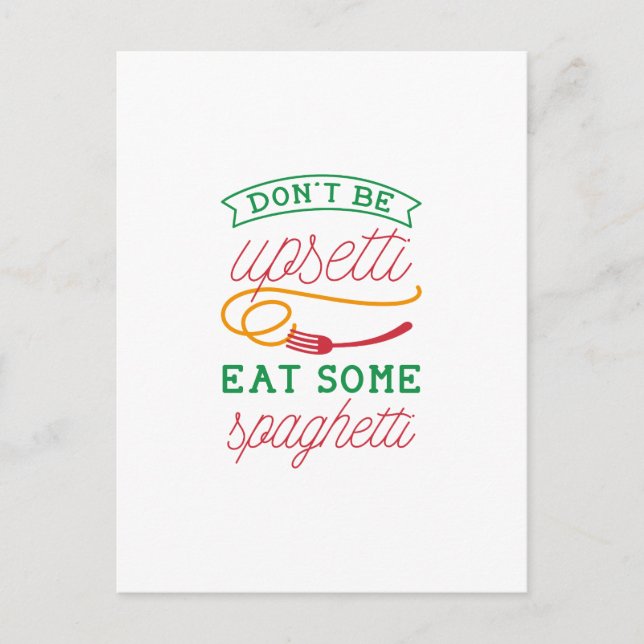 Carte Postale Spaghettis (Devant)