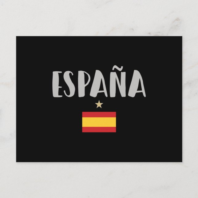 Carte Postale Spain Soccer Football Fan Shirt Flag (Devant)