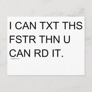 Carte Postale Speedy Texter