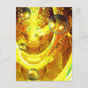 Carte Postale Sphères Abstraites numériques modernes