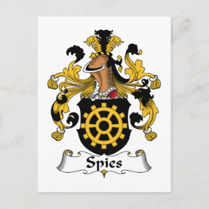 Carte Postale Spies Family Crest