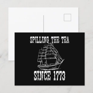 Carte Postale Spilling The Tea Depuis 1773 Juillet Enseignant D'