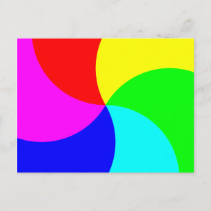Carte Postale Spirale arc-en-ciel primaire