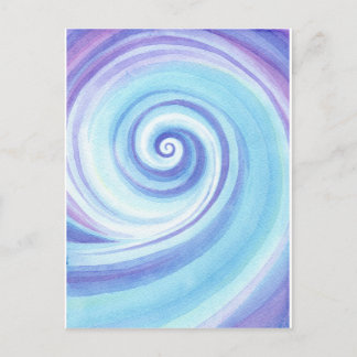 Carte Postale Spirale, couleur de l'eau de la coque d'onde