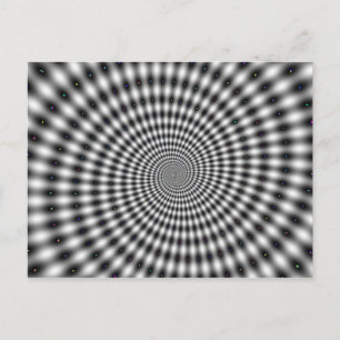Carte Postale spirale d'illusion optique