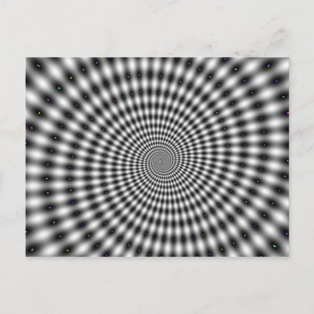Carte Postale spirale d'illusion optique (Devant)
