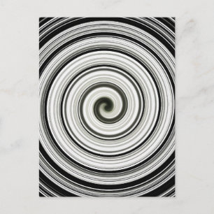 Carte Postale spirale noire et blanche