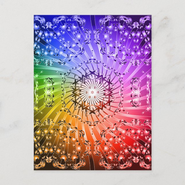 Carte Postale Spirale psychédélique : Art vectoriel (Devant)