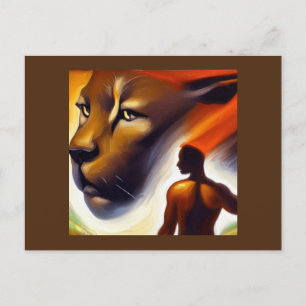 Carte Postale Spirit Animal Cougar 2