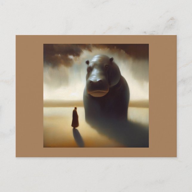 Carte Postale Spirit Animal Hippopotamus 1 (Devant)