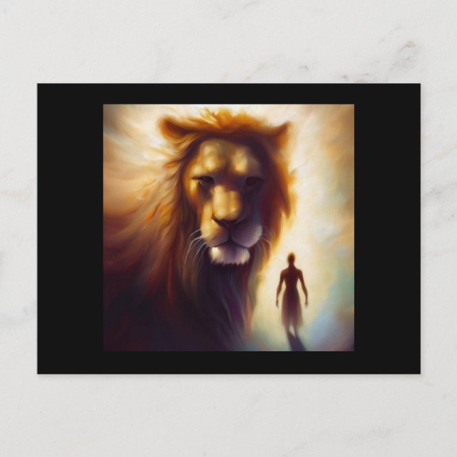 Carte Postale Spirit Animal Lion 1 (Devant)