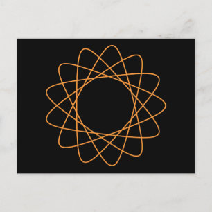 Carte Postale Spirographe orange