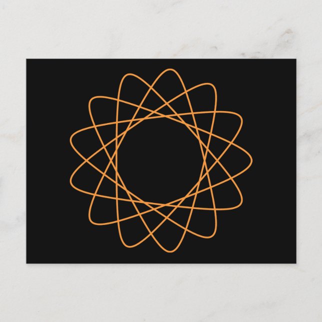 Carte Postale Spirographe orange (Devant)