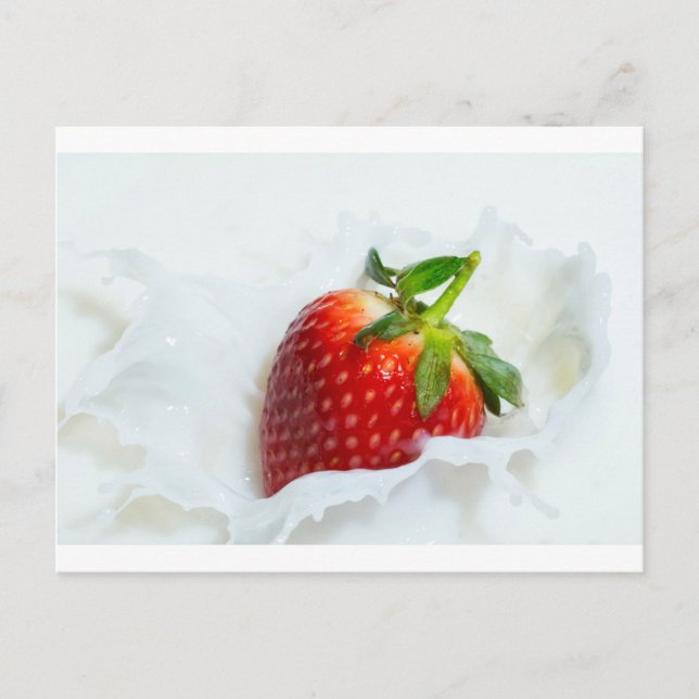 Carte Postale Splash fraise (Devant)