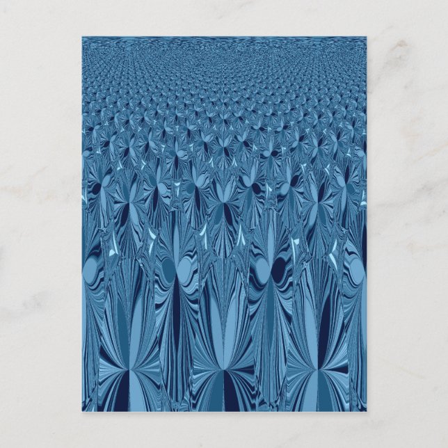 Carte Postale Splendeur céleste : Design Rose bleu Iridescente (Devant)