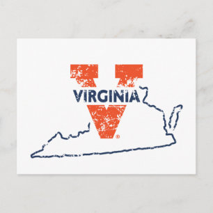 Carte Postale Split V Virginia State Love