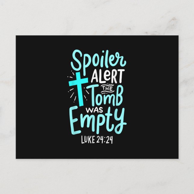 Carte Postale Spoiler Alert Tomb Était Vide Pâques Religieux Chr (Devant)