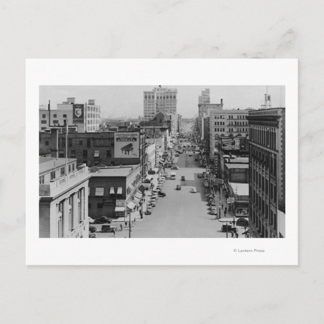 Carte Postale Spokane, Washington - Riverside Avenue (Devant)