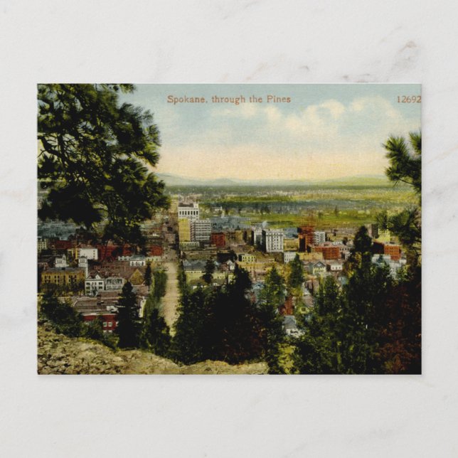 Carte Postale Spokane, Washington Vintage (Devant)