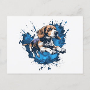 Carte Postale Sport aquatique beagle