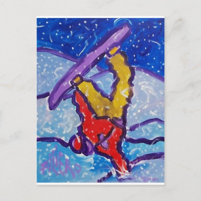 Carte Postale Sports de neige par Piliero (Devant)