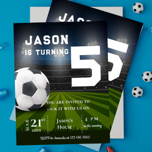 Carte Postale Sports Football Football Thème Anniversaire Invita