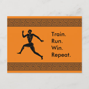 Carte Postale Sports sportifs grecs en course Formule gagnante