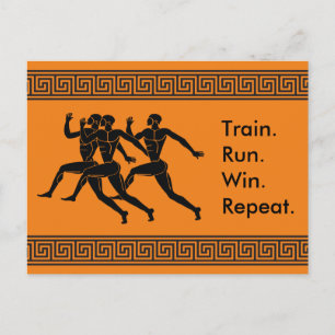 Carte Postale Sports sportifs grecs en course Formule gagnante