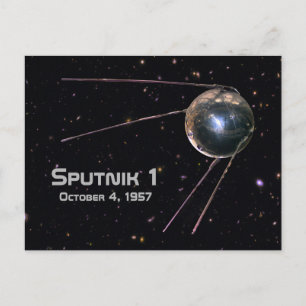 Carte Postale Spoutnik 1 Satellite terrestre