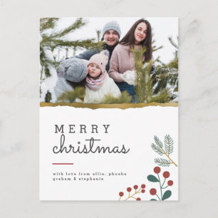 Carte Postale Sprigs Festif & Gold Rip   Joyeux Noël photo
