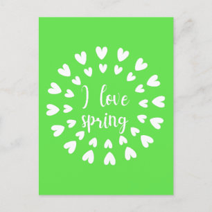 Carte postale Spring Love, Little Hearts