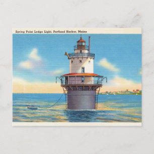 Carte Postale Spring Point Ledge Light, Port de Portland, Maine