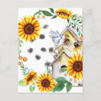 Carte postale Spring Sunflower Birmingham Art Vint