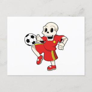 Carte Postale Squelette à Soccer Sports