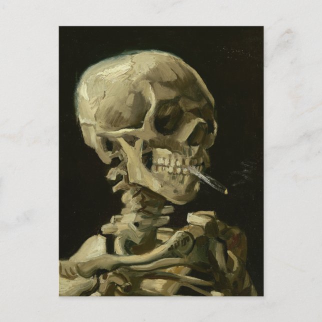 Carte Postale Squelette avec cigarette par Van Gogh (Devant)