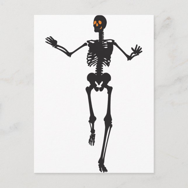 Carte Postale Squelette de danse (Devant)