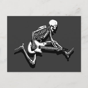 Carte Postale Squelette Jump guitariste