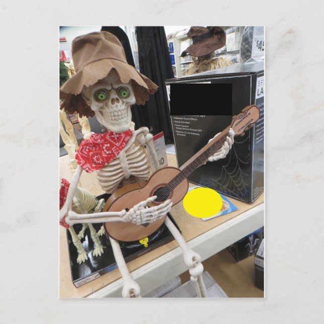 Carte Postale Squelette musical (Devant)