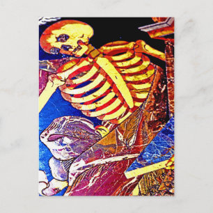 Carte Postale Squelette sur le sol Grave, Malte