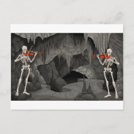 Carte Postale squelette violon