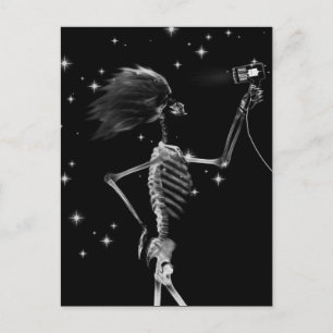 Carte Postale Squelette X-Ray Se vêtir - Noir & Blanc