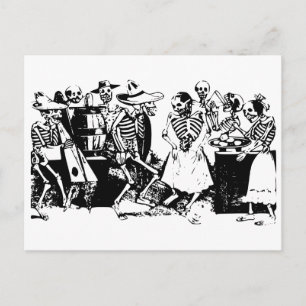 Carte Postale Squelettes mexicains de Gran-Fandango