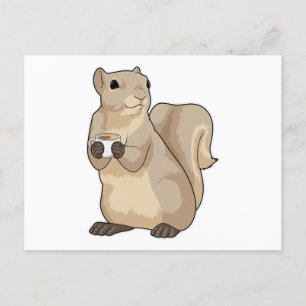 Carte Postale Squirl Coffee Cup