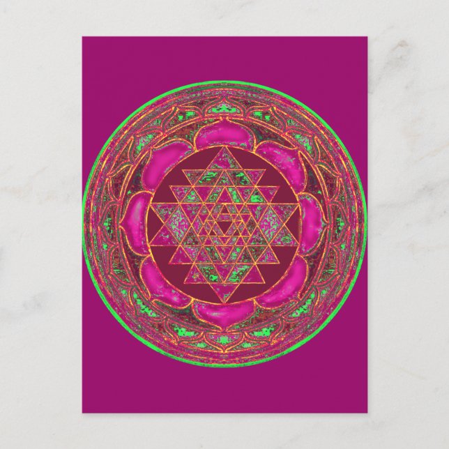 Carte postale Sri Lakshmi Yantra Mandala (Devant)