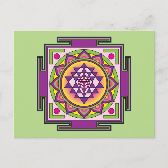 Carte Postale Sri Yantra Mandala (Devant)