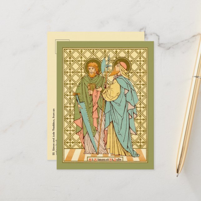 Carte Postale SS. Simon et Jude Thaddeus (RLS 16) (Devant/Arrière en situation)