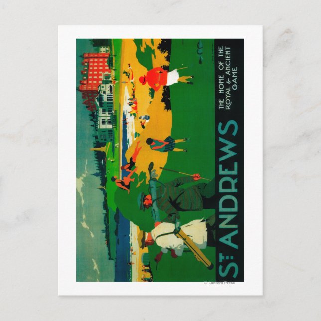 Carte Postale St. Andrews PosterEurope Vintage (Devant)