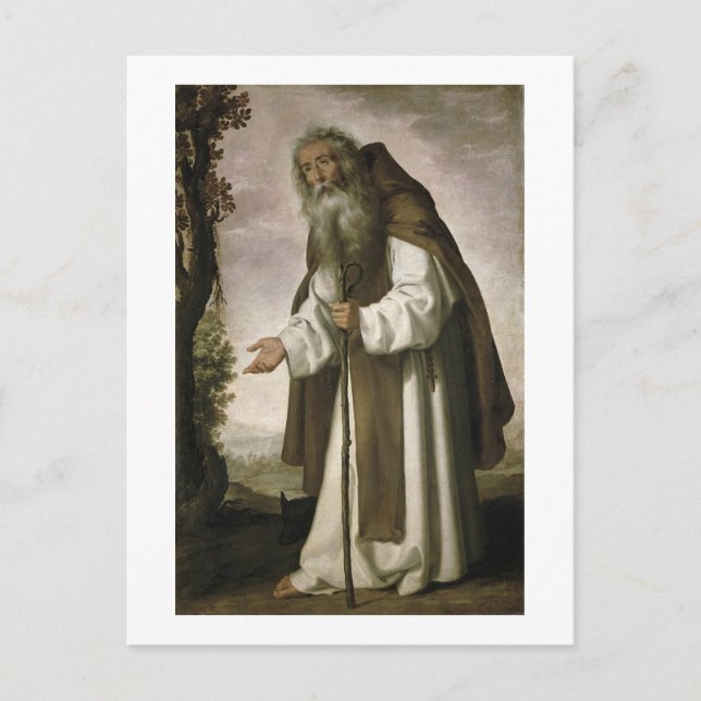 Carte Postale St. Anthony Dispirited, 1640 (huile sur toile) (Devant)