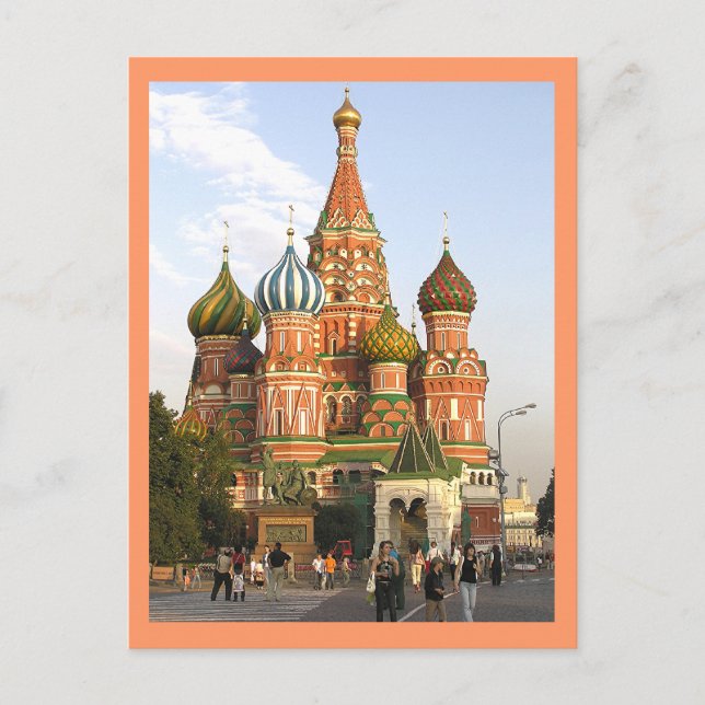 carte postale, "St Basil's, Moscou" (Devant)