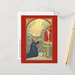Carte Postale St. Camillus prier avant un crucifix (M 020)